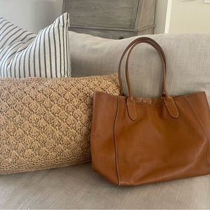 Frye brown leather tote. Excellent condition.